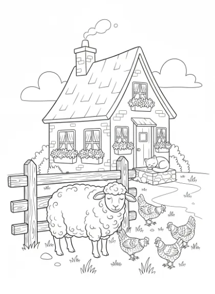 Cottagecore Coloring Pages