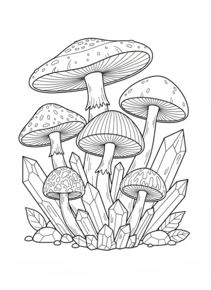 Mushroom Coloring Pages