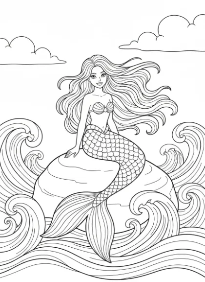 Mermaid Coloring Pages