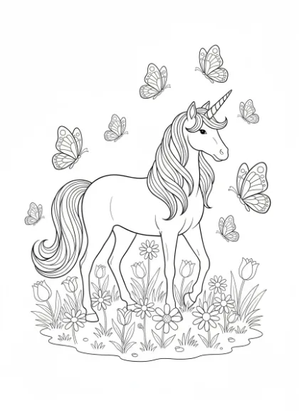 Unicorn Coloring Pages