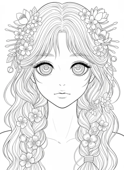 Anime Coloring Book Pages